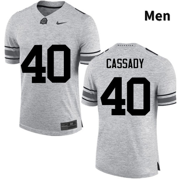 Ohio State Buckeyes Howard Cassady Men's #40 Gray Game Stitched College Football Jersey